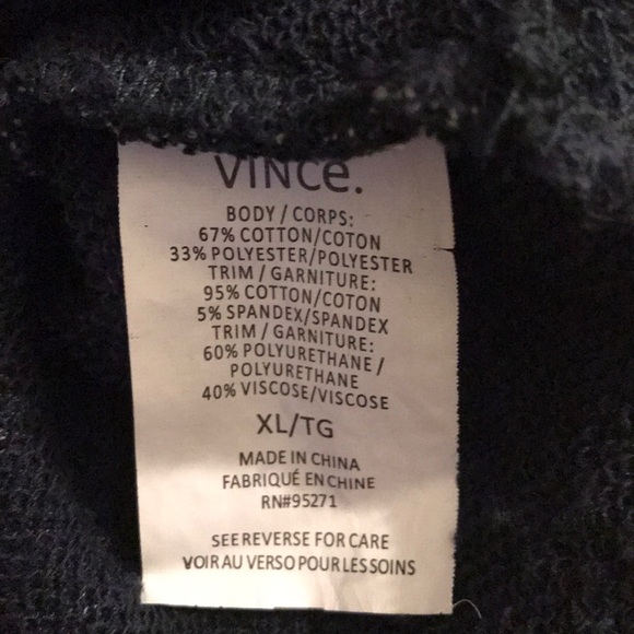 Vince Crewneck Sweatshirt Heathered Navy Girls XL - Picture 6 of 6